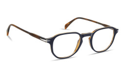 Shop DAVID BECKHAM Talisman Irregular Eyeglasses in Blue online.