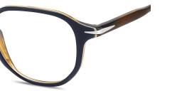 Shop DAVID BECKHAM Talisman Irregular Eyeglasses in Blue online.