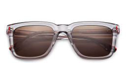 Shop Woodys Burke Square Sunglasses in Transparent Grey online.