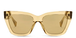 ALL SAINTS Logo Cat-Eye Sunglasses in Transparent Beige – Product Photo 1