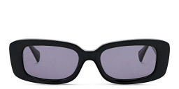 ALL SAINTS Logo Rectangle Sunglasses in Black/Solid Grey – Product Photo 2