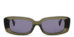 ALL SAINTS Logo Rectangle Sunglasses in Green – Product Photo 1