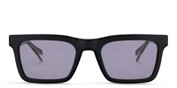 ALL SAINTS Logo Rectangle Sunglasses in Black/Solid Grey – Product Photo 1