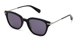Shop ALL SAINTS Logo Square Sunglasses in Black online.