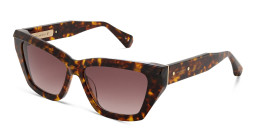 Shop ALL SAINTS Logo Cat-Eye Sunglasses in Tortoise online.