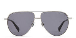 Shop ALL SAINTS Logo Aviator Sunglasses in Silver online.