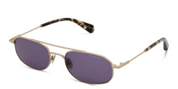 ALL SAINTS Logo Oval Sunglasses in Gold – Product Photo 2