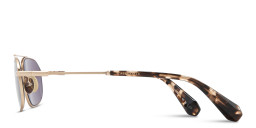 ALL SAINTS Logo Oval Sunglasses in Gold – Product Photo 4