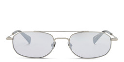 ALL SAINTS Logo Oval Sunglasses in Silver – Product Photo 1