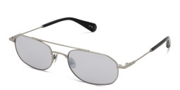 ALL SAINTS Logo Oval Sunglasses in Silver – Product Photo 2