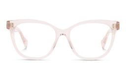 ALL SAINTS Logo Cat-Eye Eyeglasses in Transparent Pink – Product Photo 1