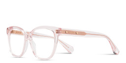 ALL SAINTS Logo Cat-Eye Eyeglasses in Transparent Pink – Product Photo 2