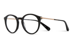Shop ALL SAINTS Logo Round Eyeglasses in Black online.