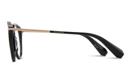 Shop ALL SAINTS Logo Round Eyeglasses in Black online.