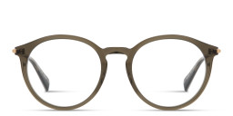 Shop ALL SAINTS Logo Round Eyeglasses in Transparent Green online.