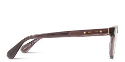 ALL SAINTS Logo Square Eyeglasses in Transparent Brown – Product Photo 3