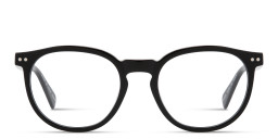 Shop ALL SAINTS Logo Round Eyeglasses in Black online.