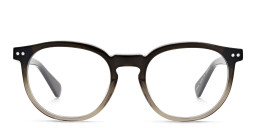 Shop ALL SAINTS Logo Round Eyeglasses in Gradient Brown online.