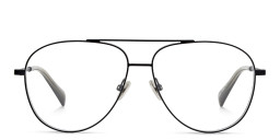 ALL SAINTS Logo Wide Aviator Eyeglasses in Black – Product Photo 1