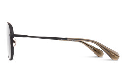 ALL SAINTS Logo Wide Aviator Eyeglasses in Black – Product Photo 4