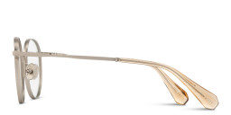 Shop ALL SAINTS Logo Round Eyeglasses in Silver online.