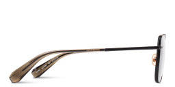 Shop ALL SAINTS Logo Wide Aviator Eyeglasses in Black online.