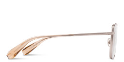 Shop ALL SAINTS Logo Wide Aviator Eyeglasses in Silver online.