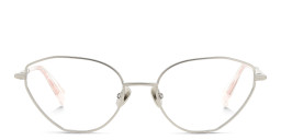 ALL SAINTS Logo Cat-Eye Eyeglasses in Silver – Product Photo 1