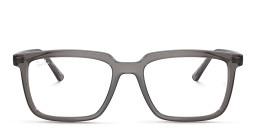 Shop Ray-Ban Alain Optics Unisex Rectangle Eyeglasses in Opal Dark Grey online.