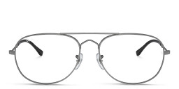 Shop Ray-Ban Bain Bridge Optics Unisex Wide Pilot Eyeglasses in Gunmetal online.