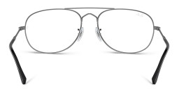 Shop Ray-Ban Bain Bridge Optics Unisex Wide Pilot Eyeglasses in Gunmetal online.