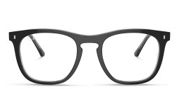 Ray-Ban Optics Unisex Square Eyeglasses in Dark Grey On Transparent Light Grey – Product Photo 1