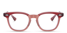 Ray-Ban Junior Optics Kids Square Eyeglasses in Top Red & Orange & Light Purple – Product Photo 1