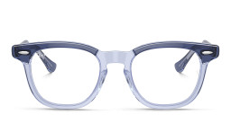 Shop Ray-Ban Junior Optics Kids Square Eyeglasses in Top Violet On Transparent Violet online.