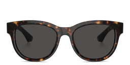 Shop BURBERRY Logo Print Panthos Sunglasses in Dark Havana online.