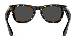 Shop BURBERRY Logo Unisex Square Sunglasses in Dark Havana online.