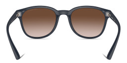 Shop Emporio Armani Logo Panthos Sunglasses in Blue online.