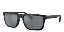 Emporio Armani Logo Rectangle Sunglasses in Matte Black – Product Photo 2