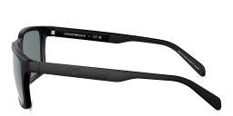Emporio Armani Logo Rectangle Sunglasses in Matte Black – Product Photo 3