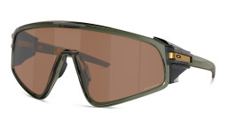 Shop Oakley Latch Panel Unisex Mask Sunglasses in Green online.