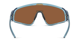 Shop Oakley Latch Panel Unisex Mask Sunglasses in Transparent Blue online.