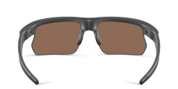 Shop Oakley BiSphaera Unisex Half-Rim Wide Rectangle Sunglasses in Black online.