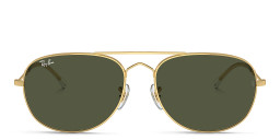 Ray-Ban Bain Bridge Unisex Pilot Sunglasses in Gold/Green – Product Photo 2