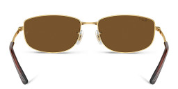 Ray-Ban Logo Unisex Irregular Sunglasses in Gold – Product Photo 4