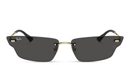 Ray-Ban Anh Unisex Rimless Irregular Sunglasses in Light Gold/Dark Grey – Product Photo 3