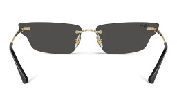 Ray-Ban Anh Unisex Rimless Irregular Sunglasses in Light Gold – Product Photo 4
