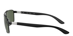 Shop Ray-Ban Logo Unisex Rectangle Sunglasses in Black online.