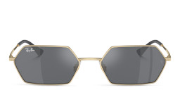 Shop Ray-Ban Yevi Unisex Irregular Sunglasses in Gold online.