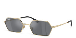 Shop Ray-Ban Yevi Unisex Irregular Sunglasses in Gold online.