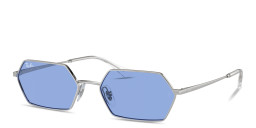 Ray-Ban Yevi Unisex Irregular Sunglasses in Silver – Product Photo 2